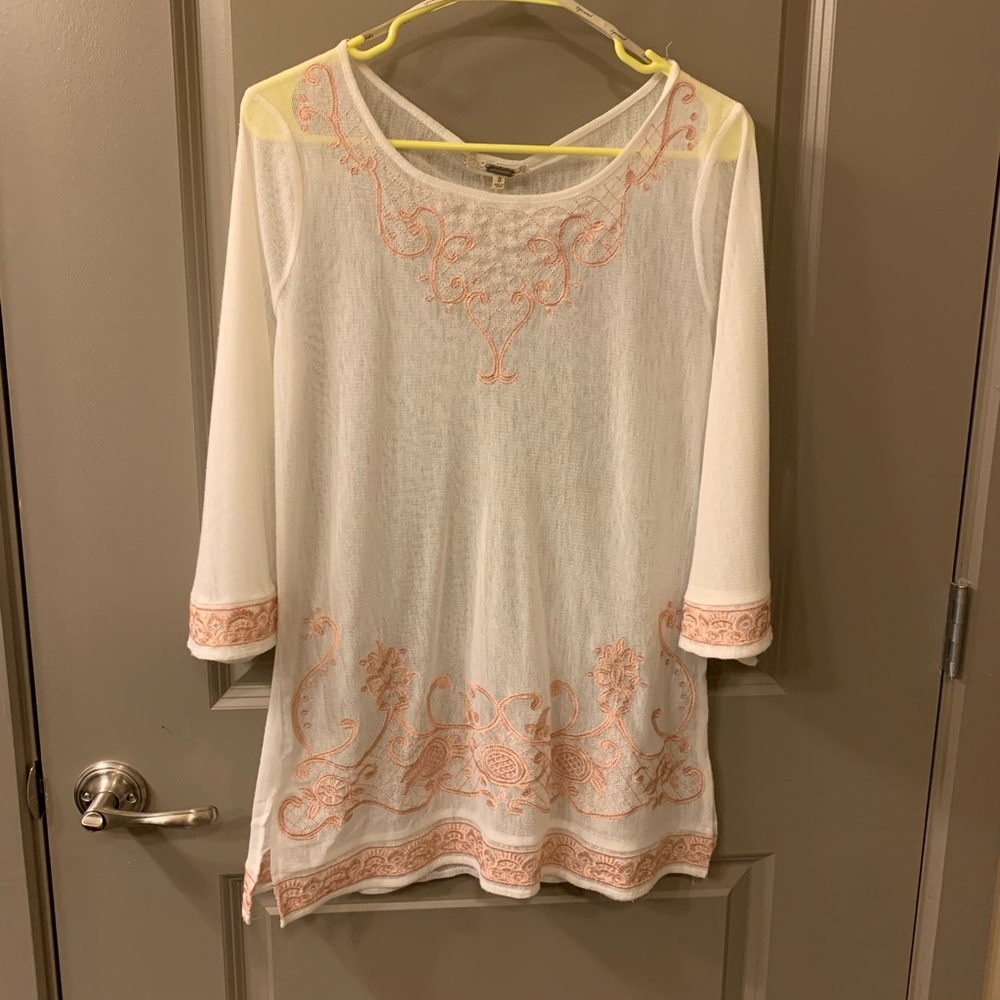 Mesh tunic top